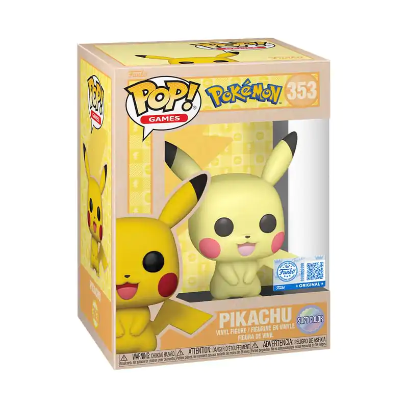 Pokémon Funko POP! Games Vinyl Figur Pikachu (SftClr) 9 cm Produktfoto