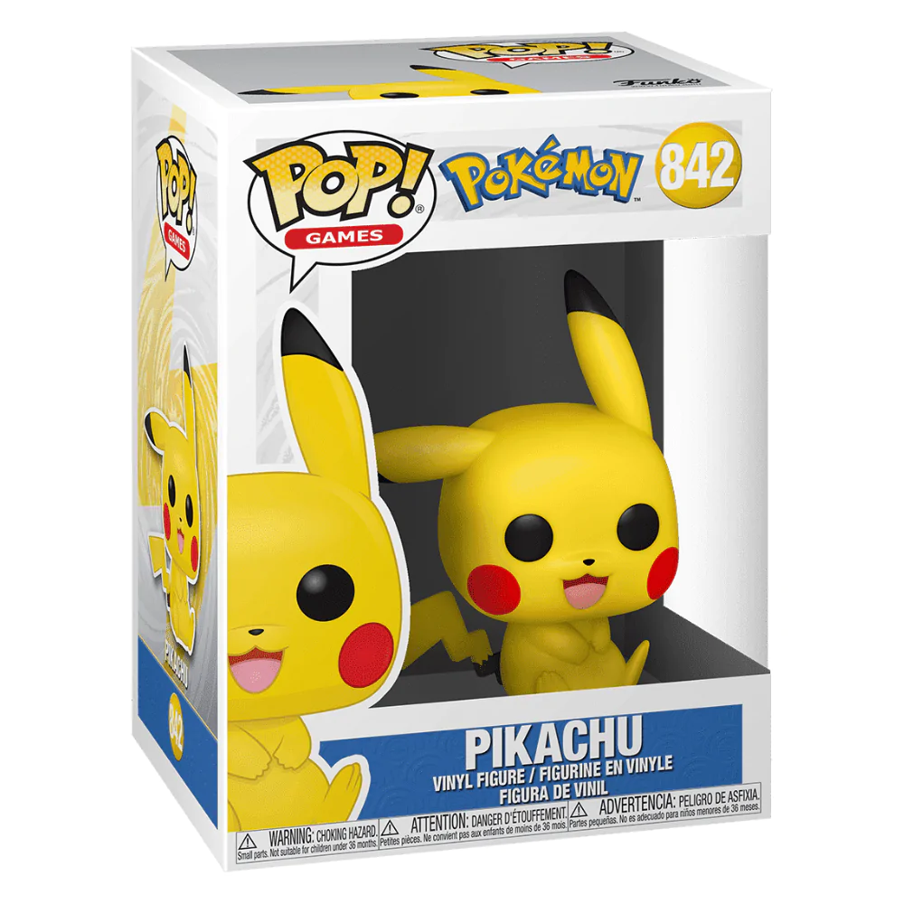 Pokémon Funko POP! Games Vinyl Figur Pikachu Sitting 9 cm Produktfoto