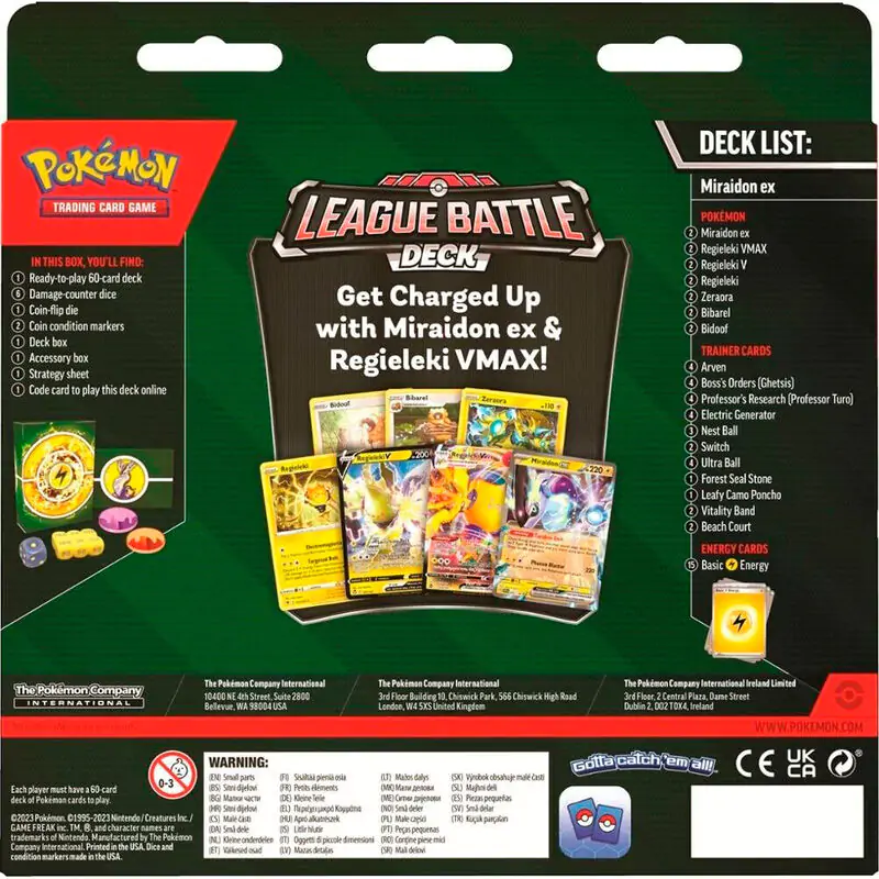 Pokemon League Battle Deck Miraidon Ex collectible Kartenspiel Englische Version termékfotó