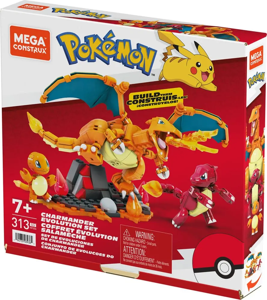 Pokémon Mega Construx Bauset Glumanda Evolutionsset Produktfoto