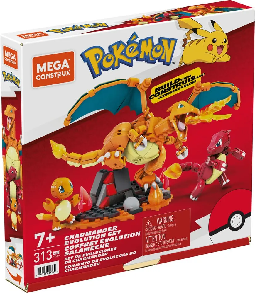 Pokémon Mega Construx Bauset Glumanda Evolutionsset Produktfoto