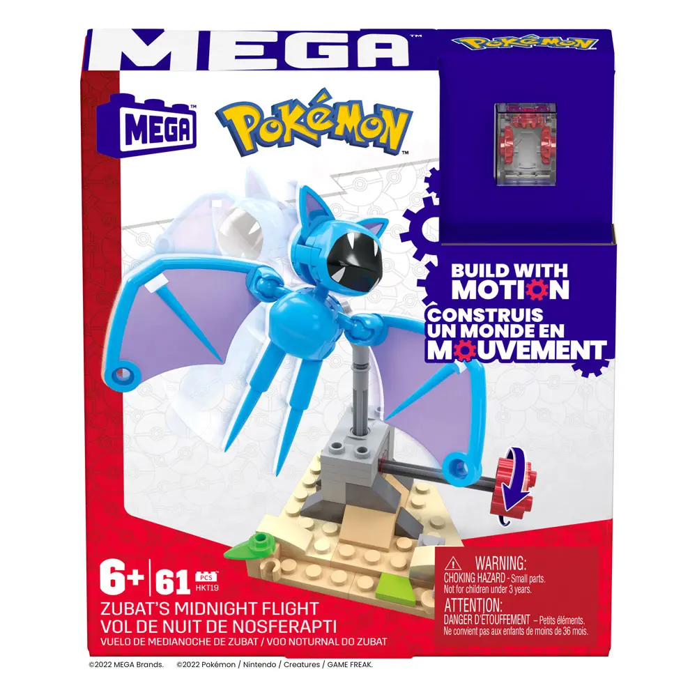 Pokémon Mega Construx Bauset Zubats Mitternachtsflug 11 cm Produktfoto