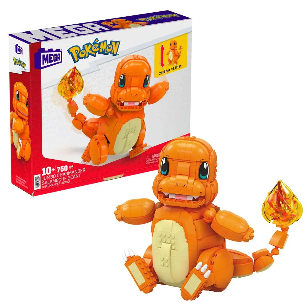Pokémon Mega Construx Bauset Jumbo Glumanda 25 cm Produktfoto