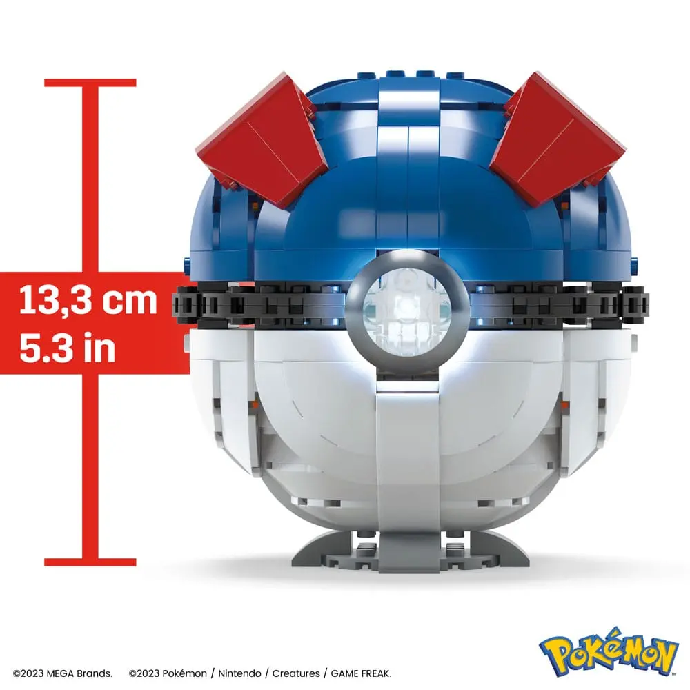 Pokémon Mega Construx Bauset Jumbo Superball 13 cm Produktfoto