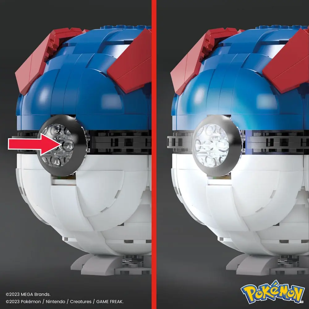 Pokémon Mega Construx Bauset Jumbo Superball 13 cm Produktfoto