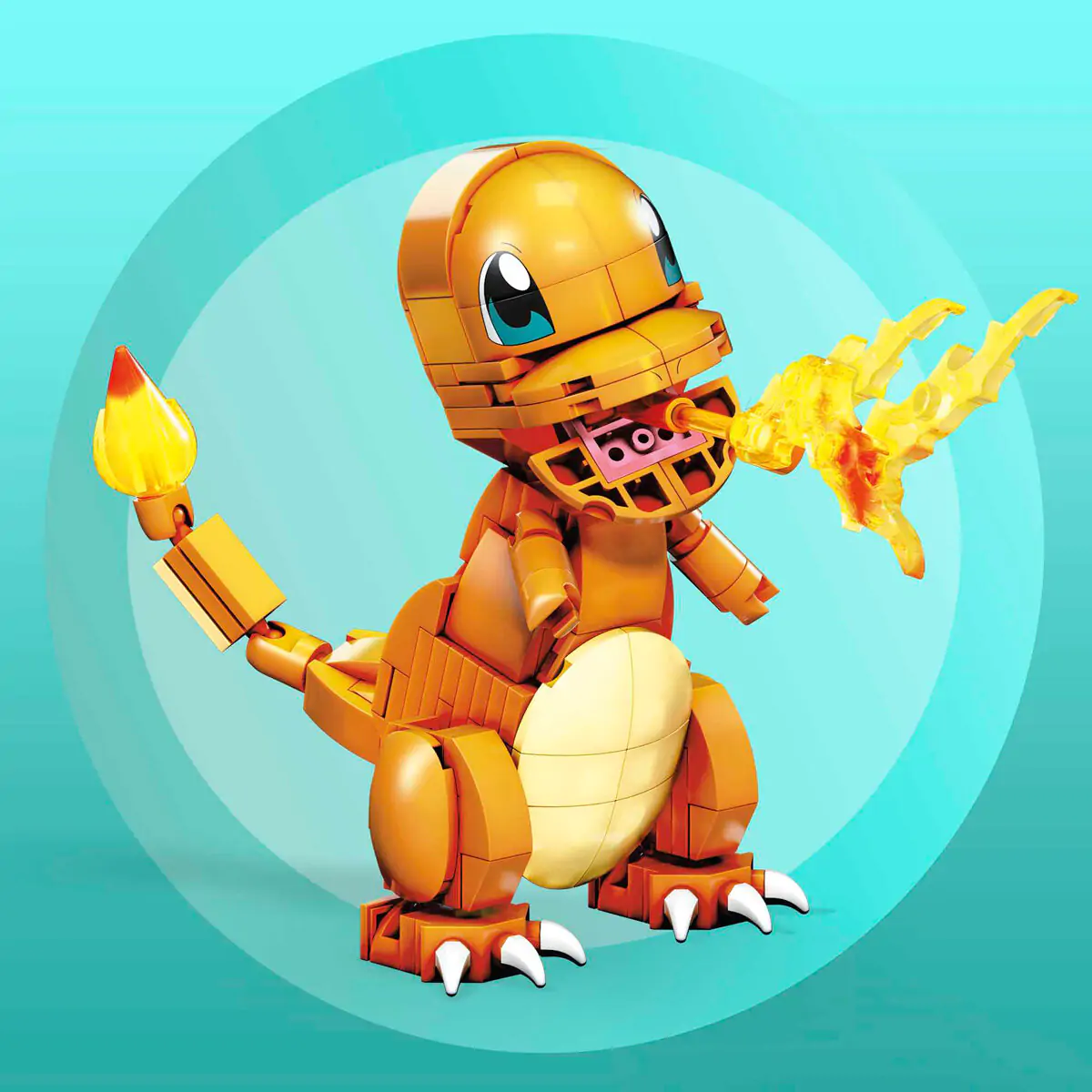 Pokémon Mega Construx Wonder Builders Bauset Glumanda 10 cm Produktfoto