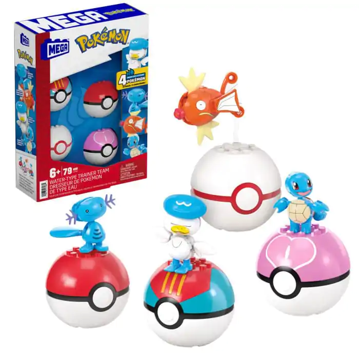 Pokémon MEGA Bauset 4 Wasser-Typ Pokémon Set Produktfoto