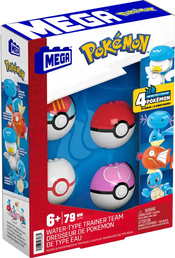 Pokémon MEGA Bauset 4 Wasser-Typ Pokémon Set Produktfoto