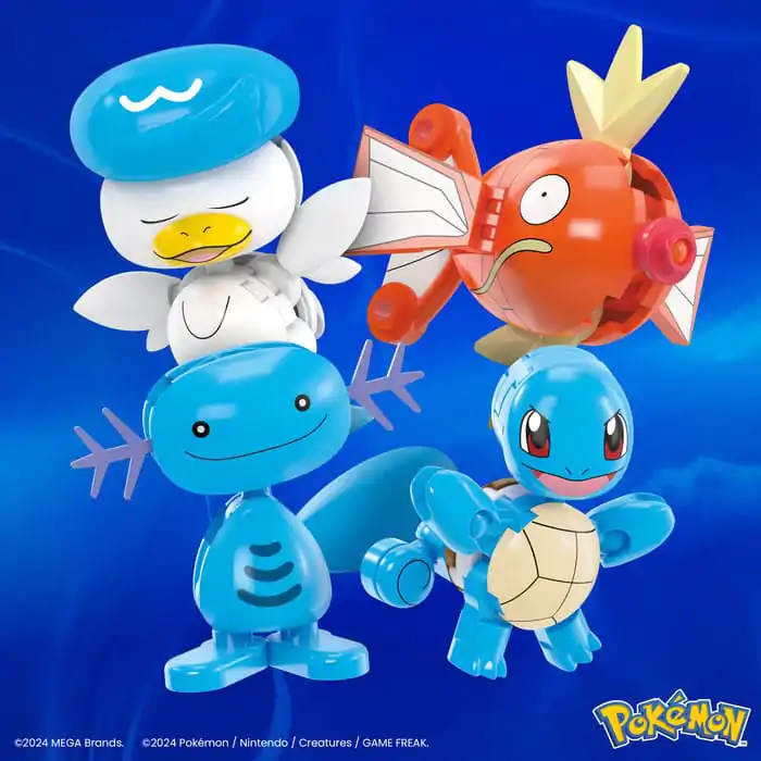 Pokémon MEGA Bauset 4 Wasser-Typ Pokémon Set Produktfoto