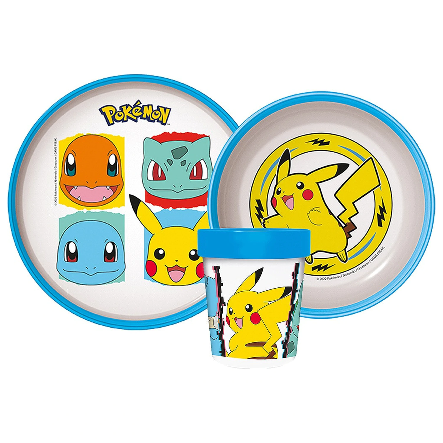 Pokemon Original Team Rutschfestes Geschirr-Set, Micro Plastik-Set Produktfoto