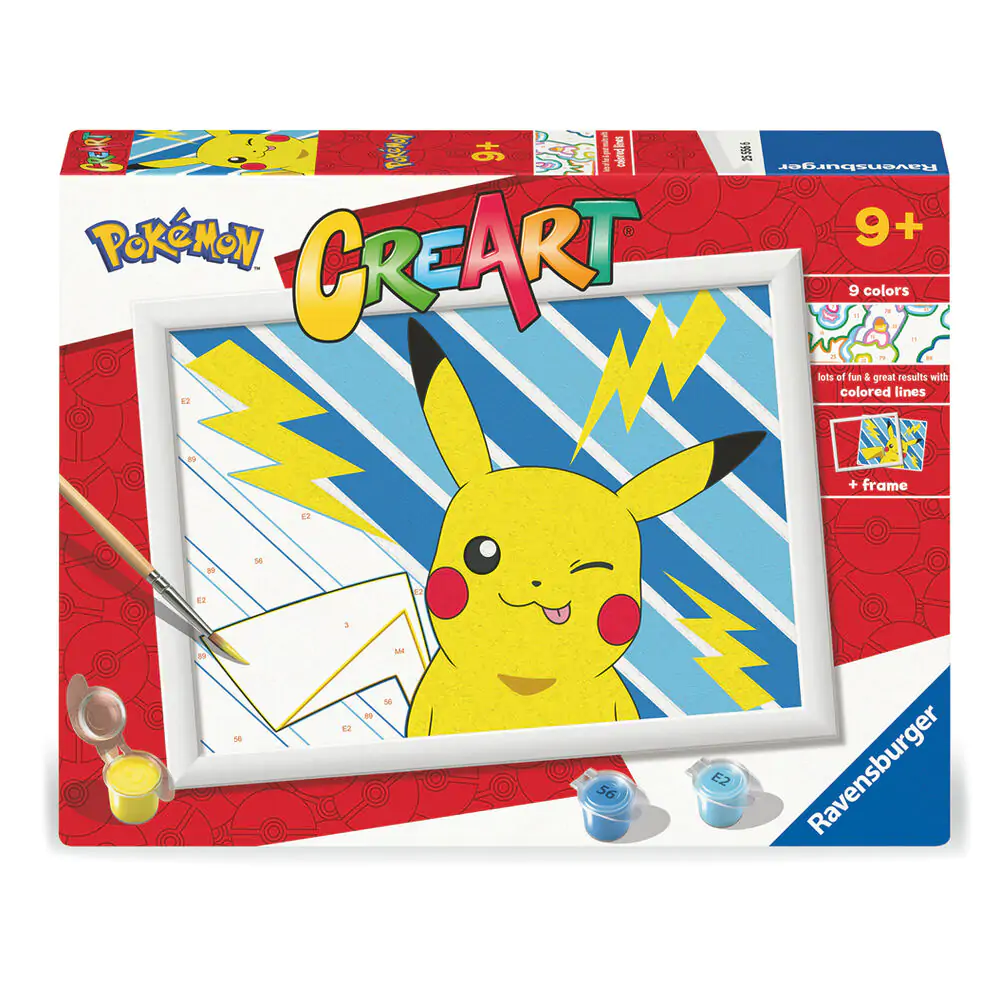 Pokemon Pikachu CreArt Malen nach Zahlen Set Produktfoto