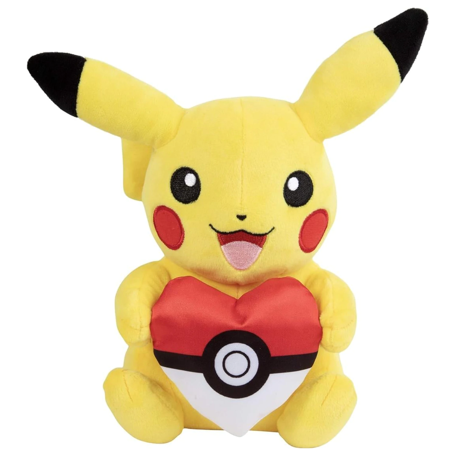 Pokémon Pikachu with Poké Ball Heart Plüschfigur 20 cm Produktfoto