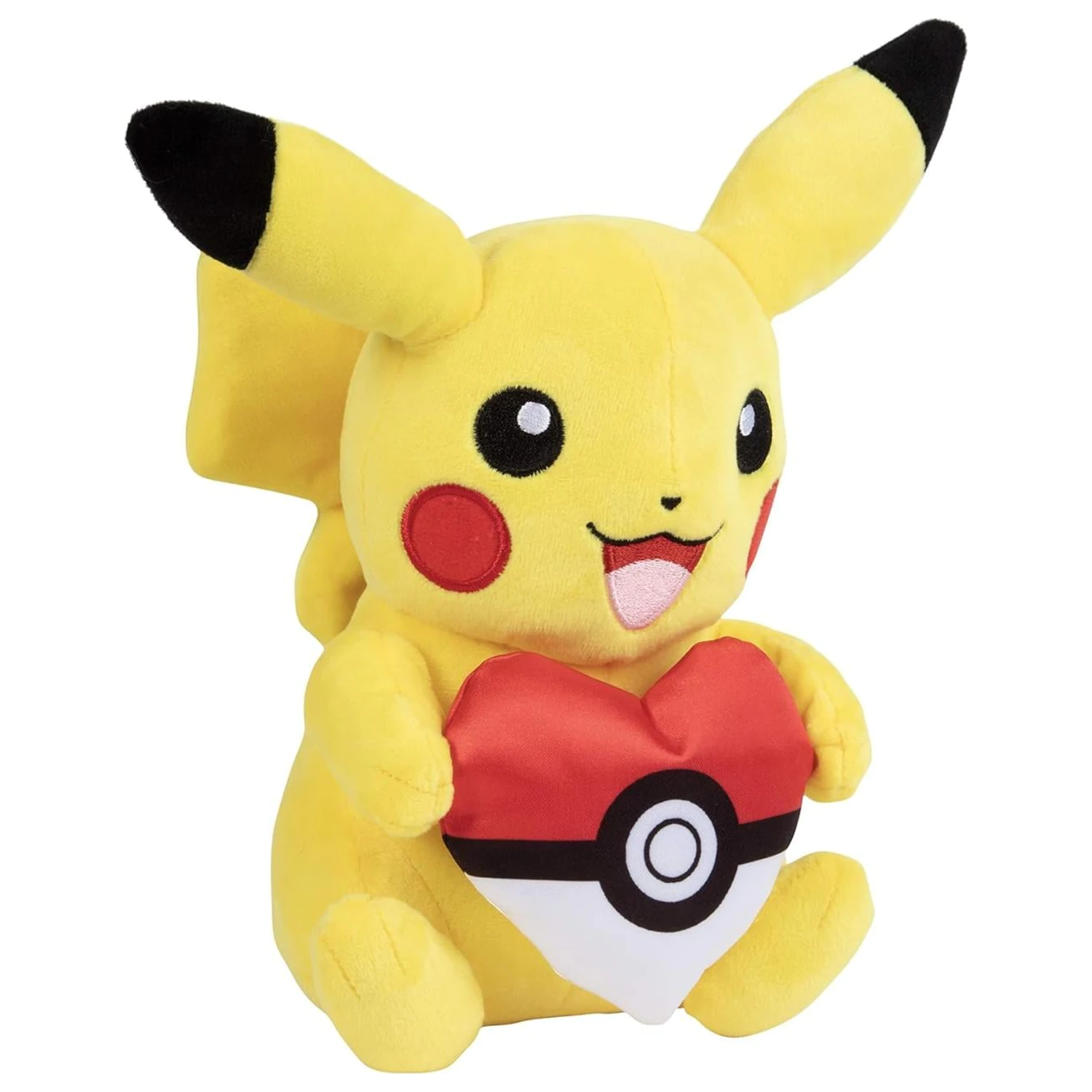 Pokémon Pikachu with Poké Ball Heart Plüschfigur 20 cm Produktfoto