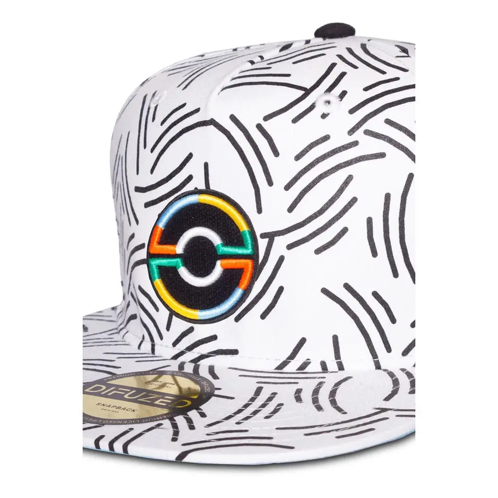 Pokemon Snapback Cap Pokeball weiß Produktfoto