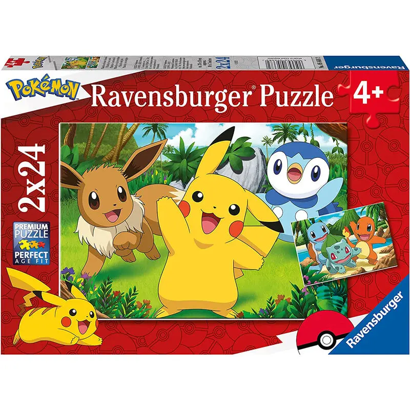 Pokémon Kinderpuzzle Pikachu und seine Freunde (2 x 24 Teile) termékfotó