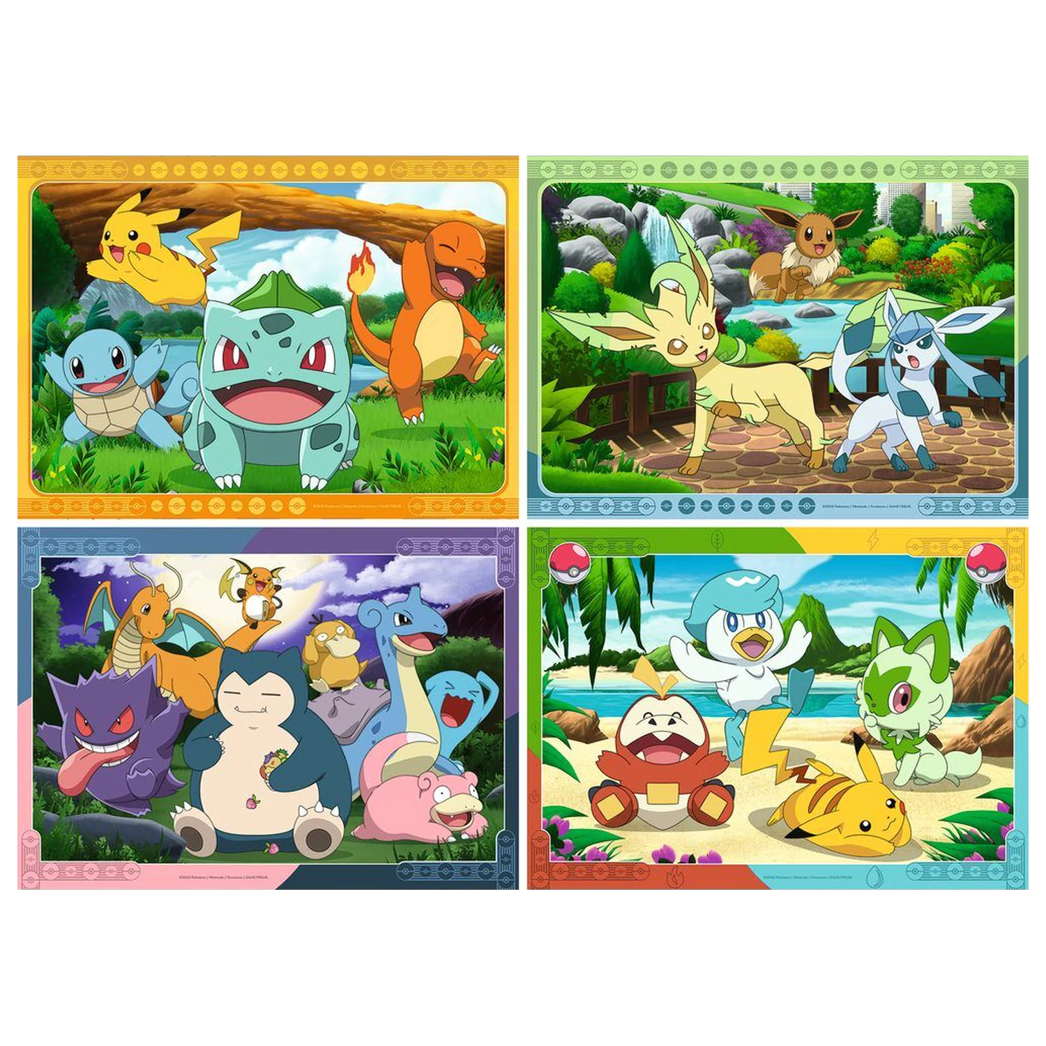 Pokemon Puzzle 4x100 Teile Produktfoto