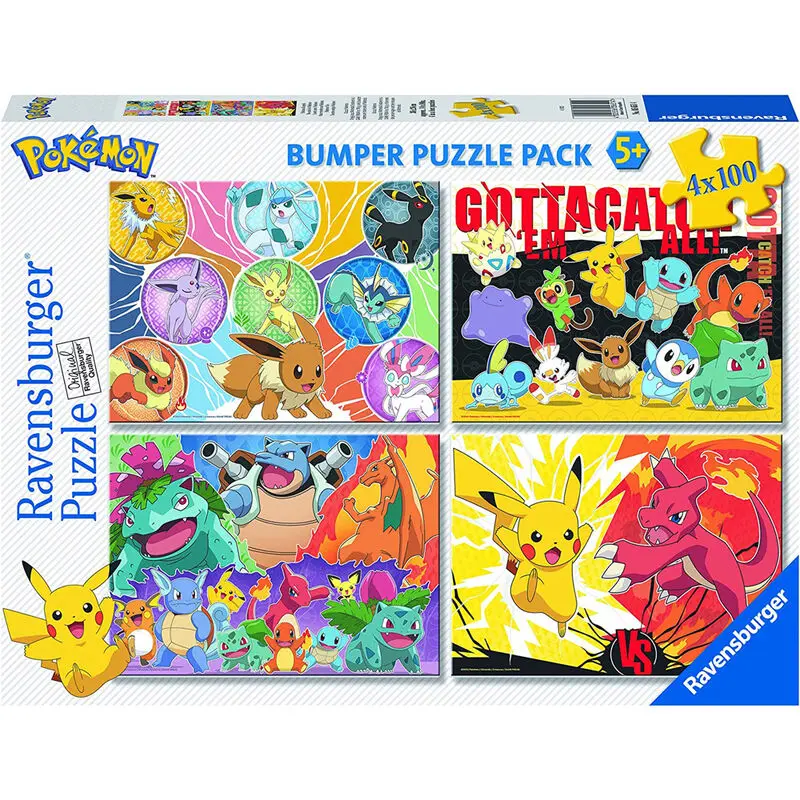 Pokemon Puzzle 4x100 Teile Produktfoto