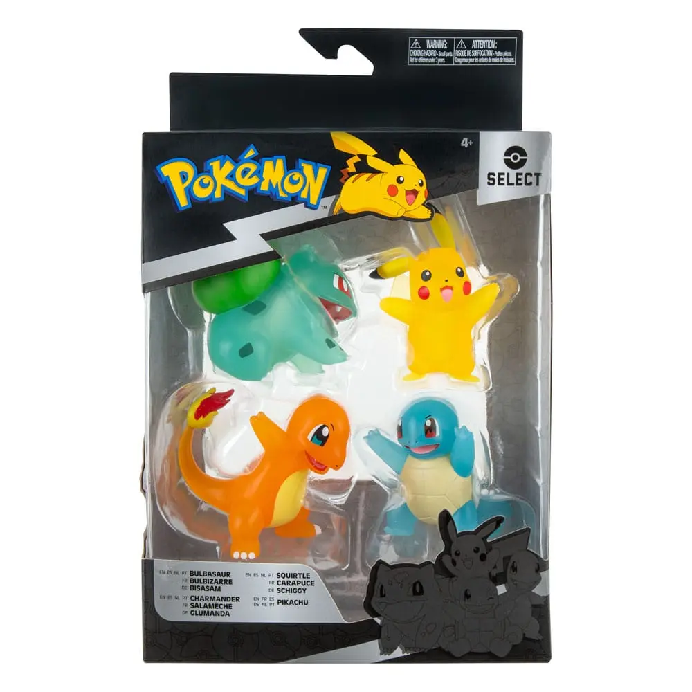 Pokémon Select Battle Figur Bulbasaur, Pikachu, Squirtle, Charmander (Translucent) 7,5 cm Produktfoto