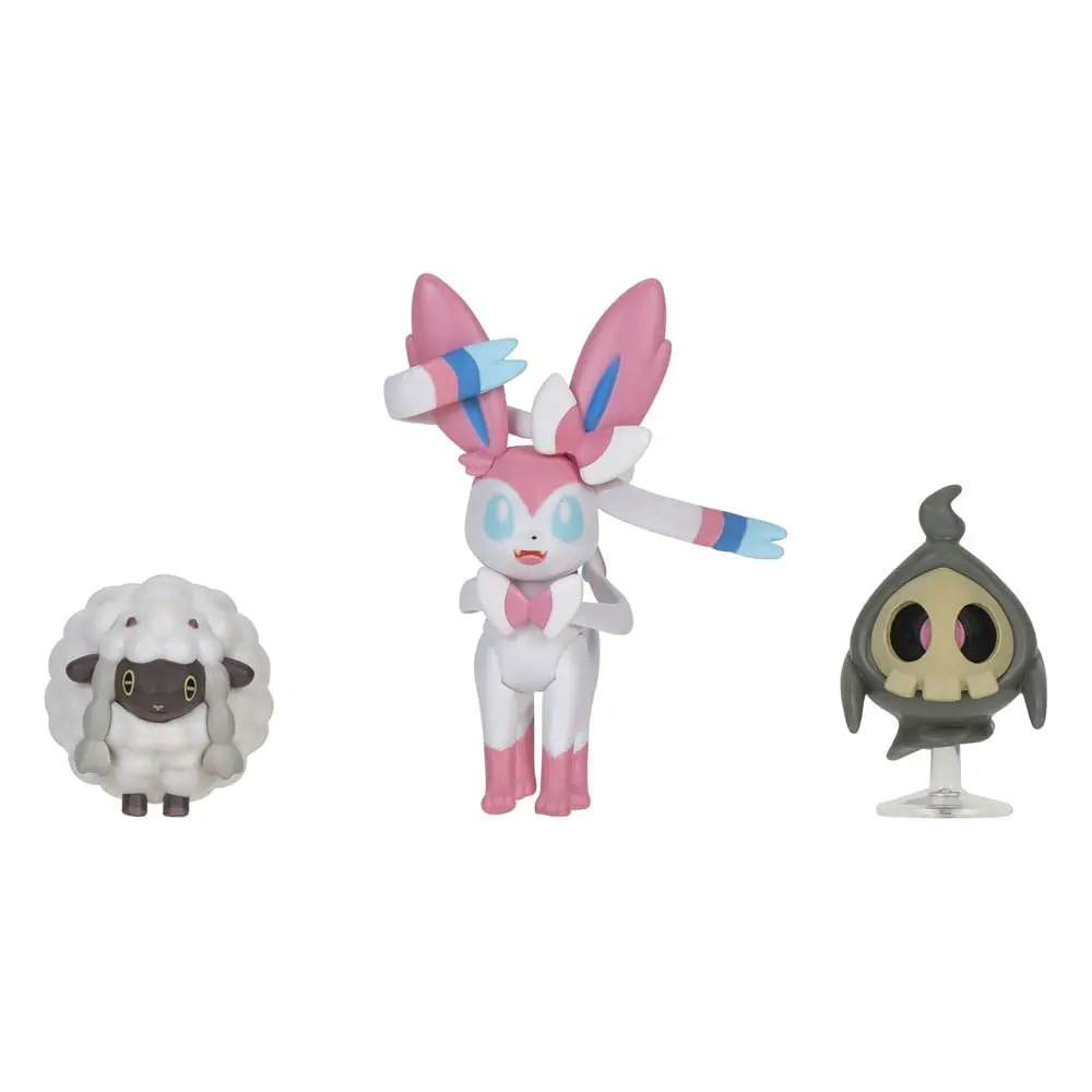 Pokémon Select Battle Figur Duskull, Wooloo, Sylveon 7,5 cm Produktfoto