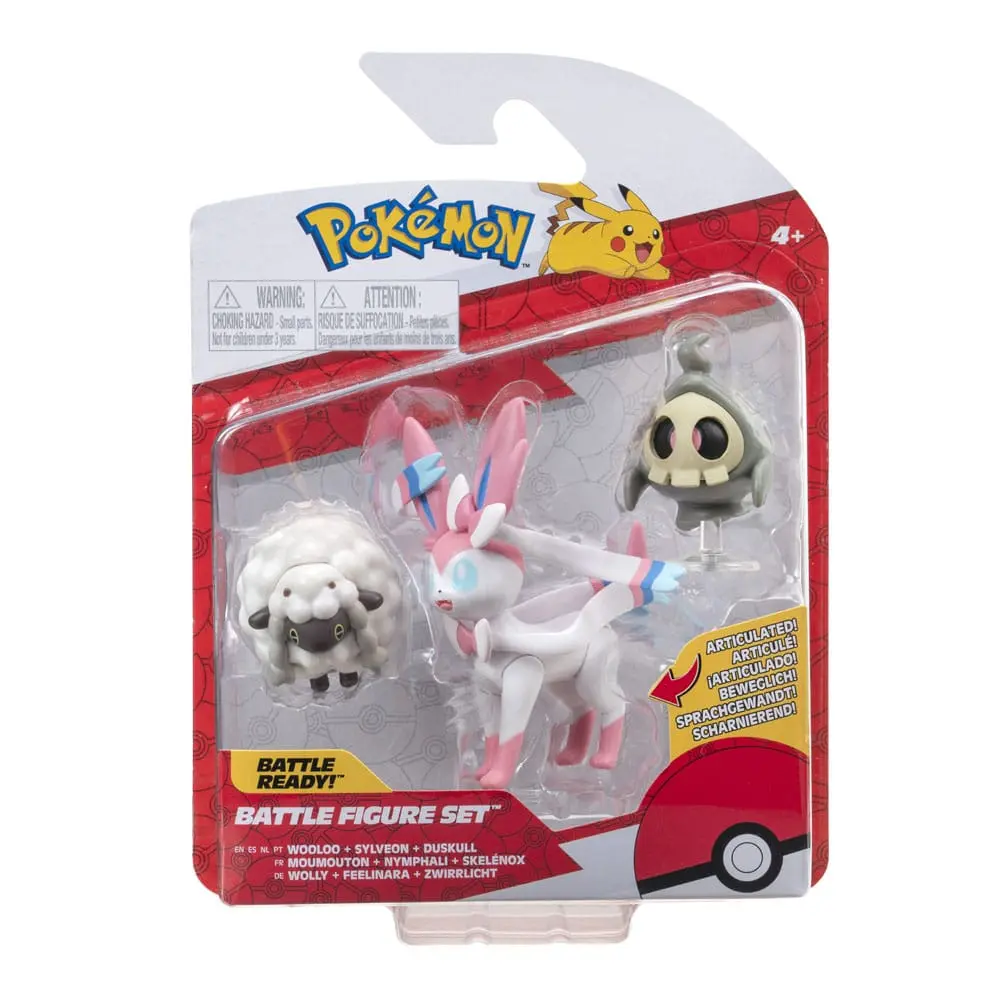 Pokémon Select Battle Figur Duskull, Wooloo, Sylveon 7,5 cm Produktfoto