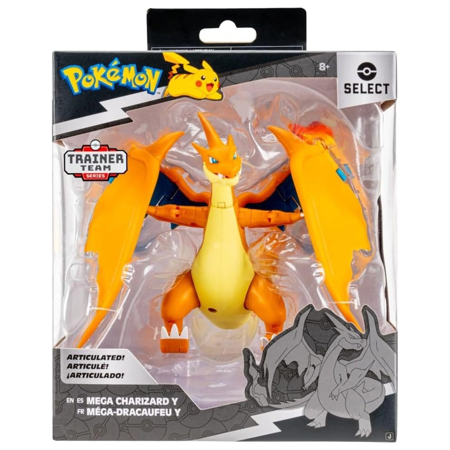 Pokémon Select super bewegliche Figur Mega Charizard Y 15 cm Produktfoto