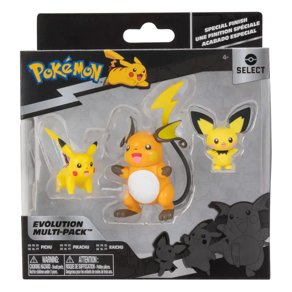 Pokémon Select Actionfiguren 3er-Pack Evolution Pichu, Pikachu, Raichu termékfotó