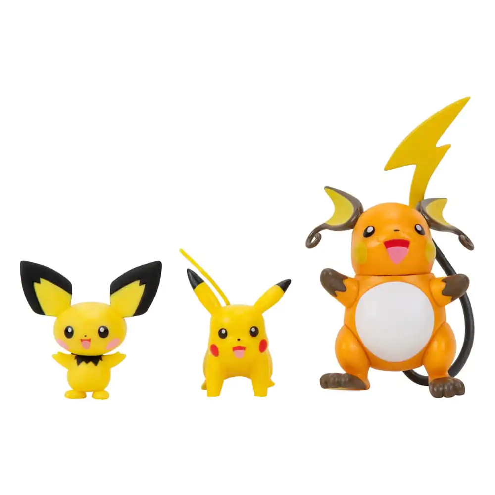 Pokémon Select Actionfiguren 3er-Pack Evolution Pichu, Pikachu, Raichu termékfotó