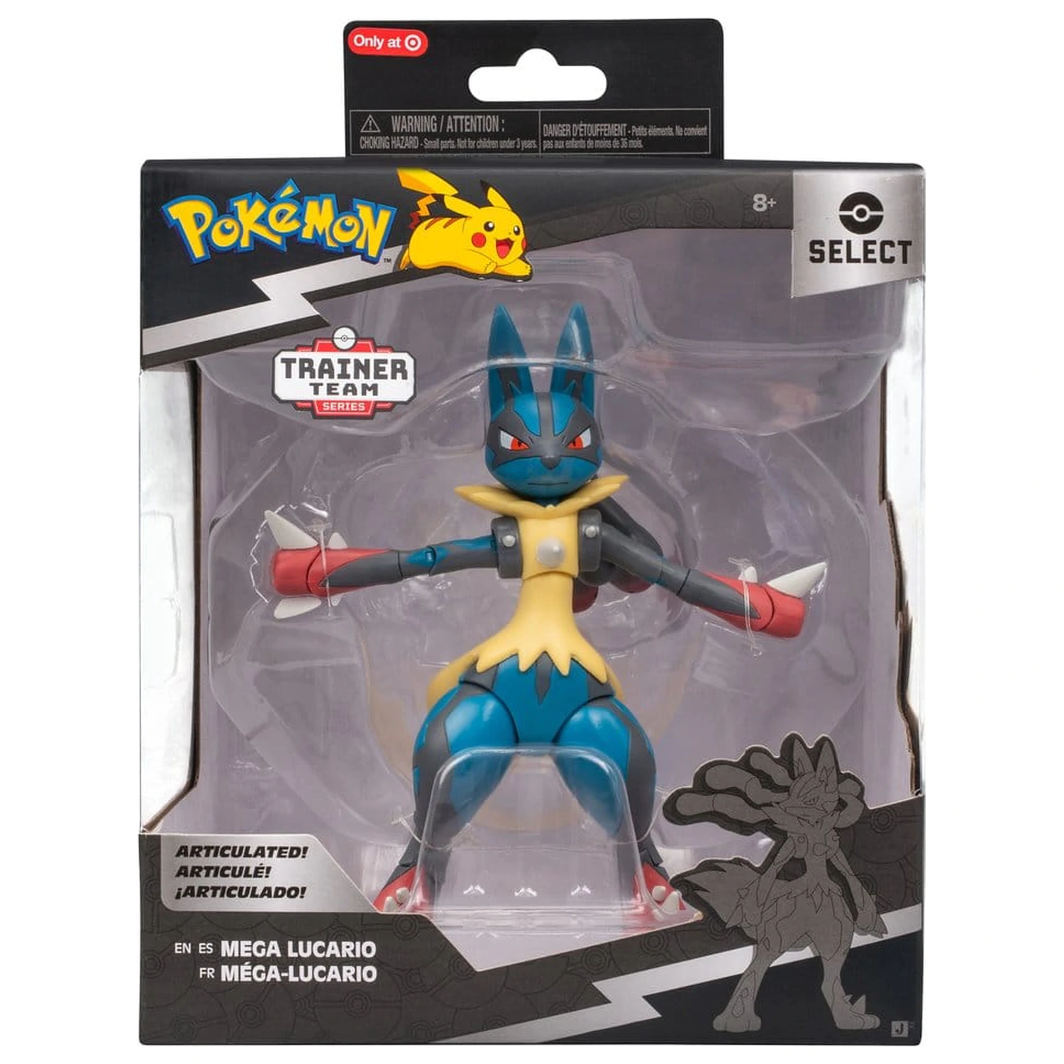 Pokémon Select Super-Articulated Actionfigur Mega Lucario Produktfoto