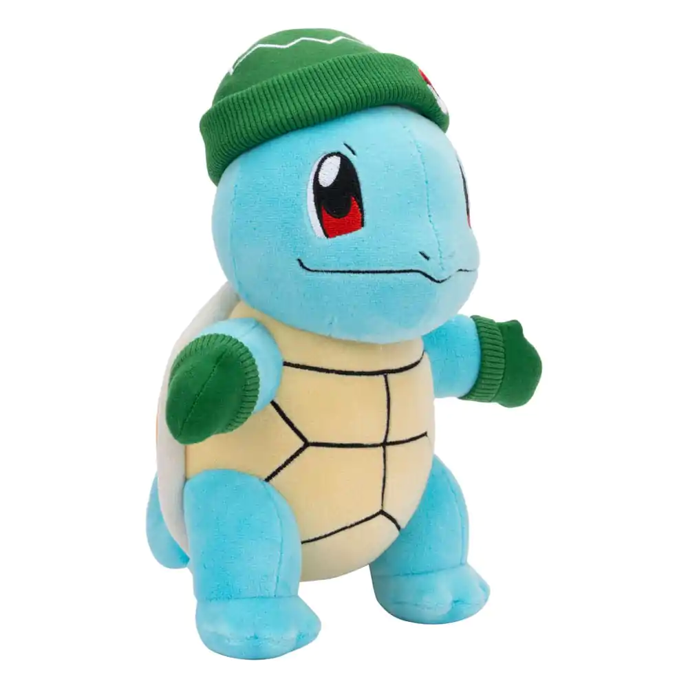 Pokémon Plüschfigur Schiggy with Green Hat and Mittens 20 cm Produktfoto