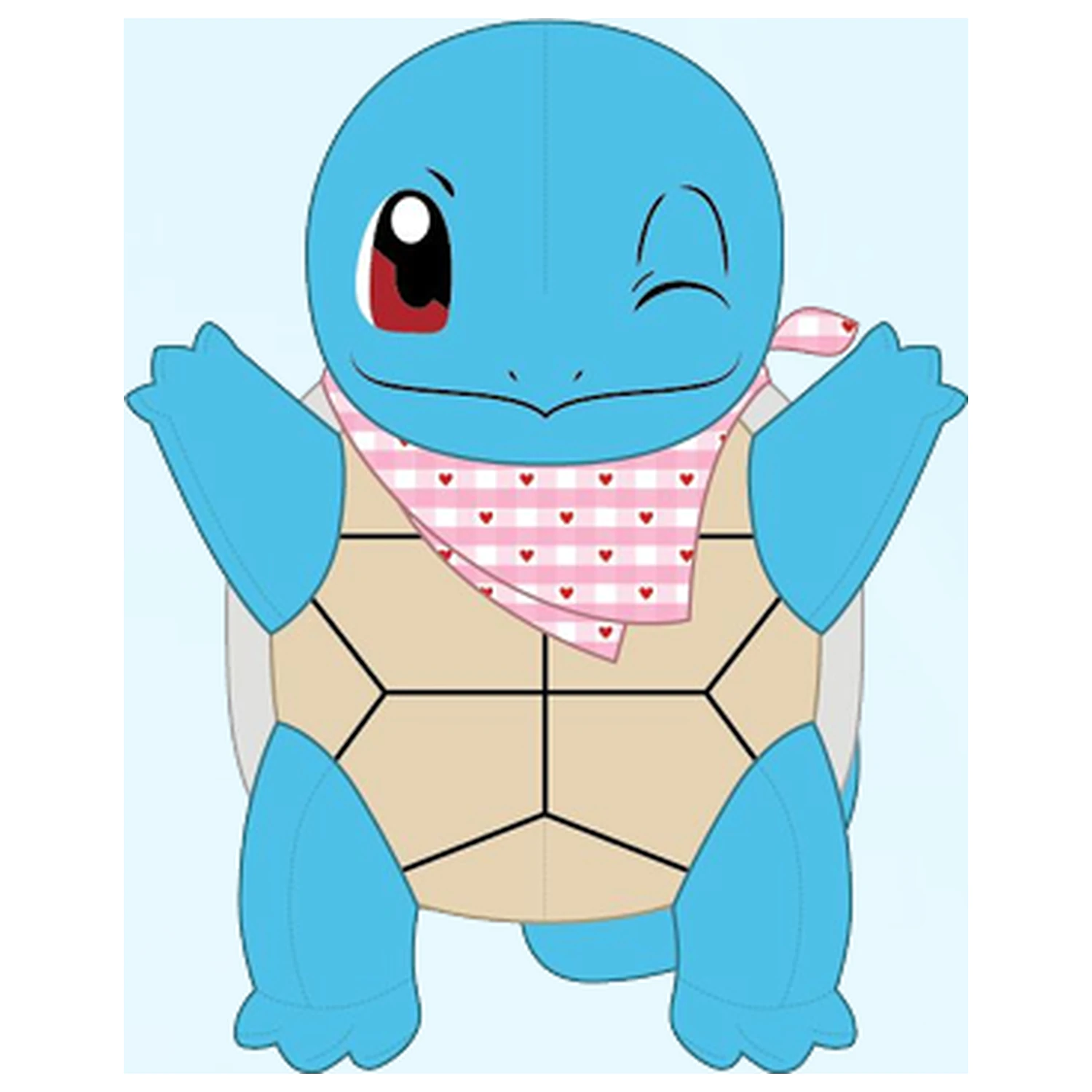 Pokémon Squirtle with Heart Bandana Plüschtier 20 cm Produktfoto