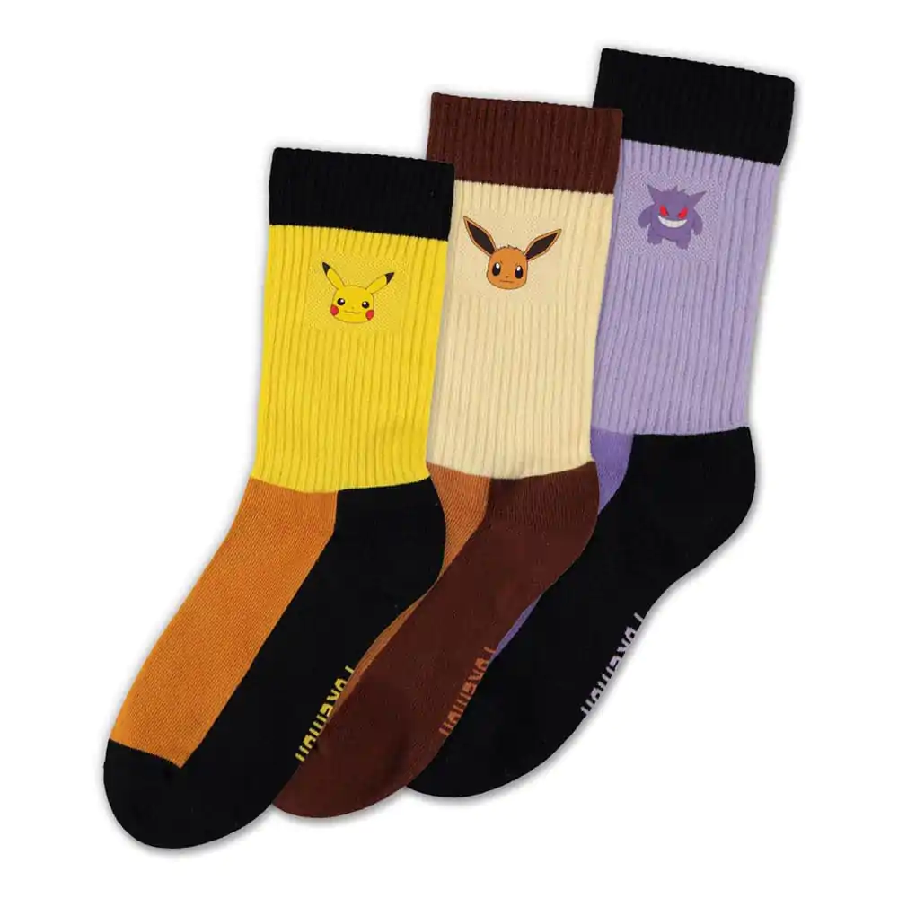 Pokémon Socken 3er-Pack Starter Pokémon 35-38 Produktfoto