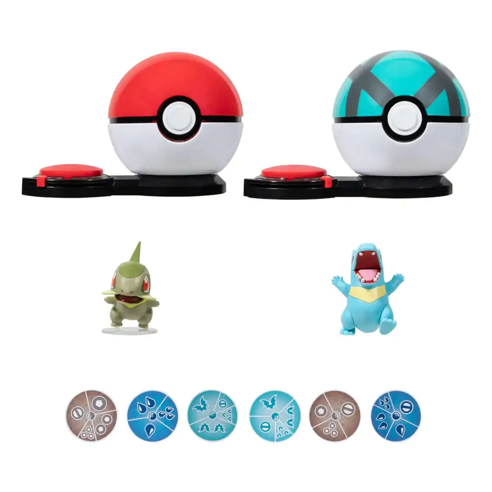 Pokémon Surprise Attack Spiel Axew & Poké Ball vs. Totodile & Netzball Produktfoto