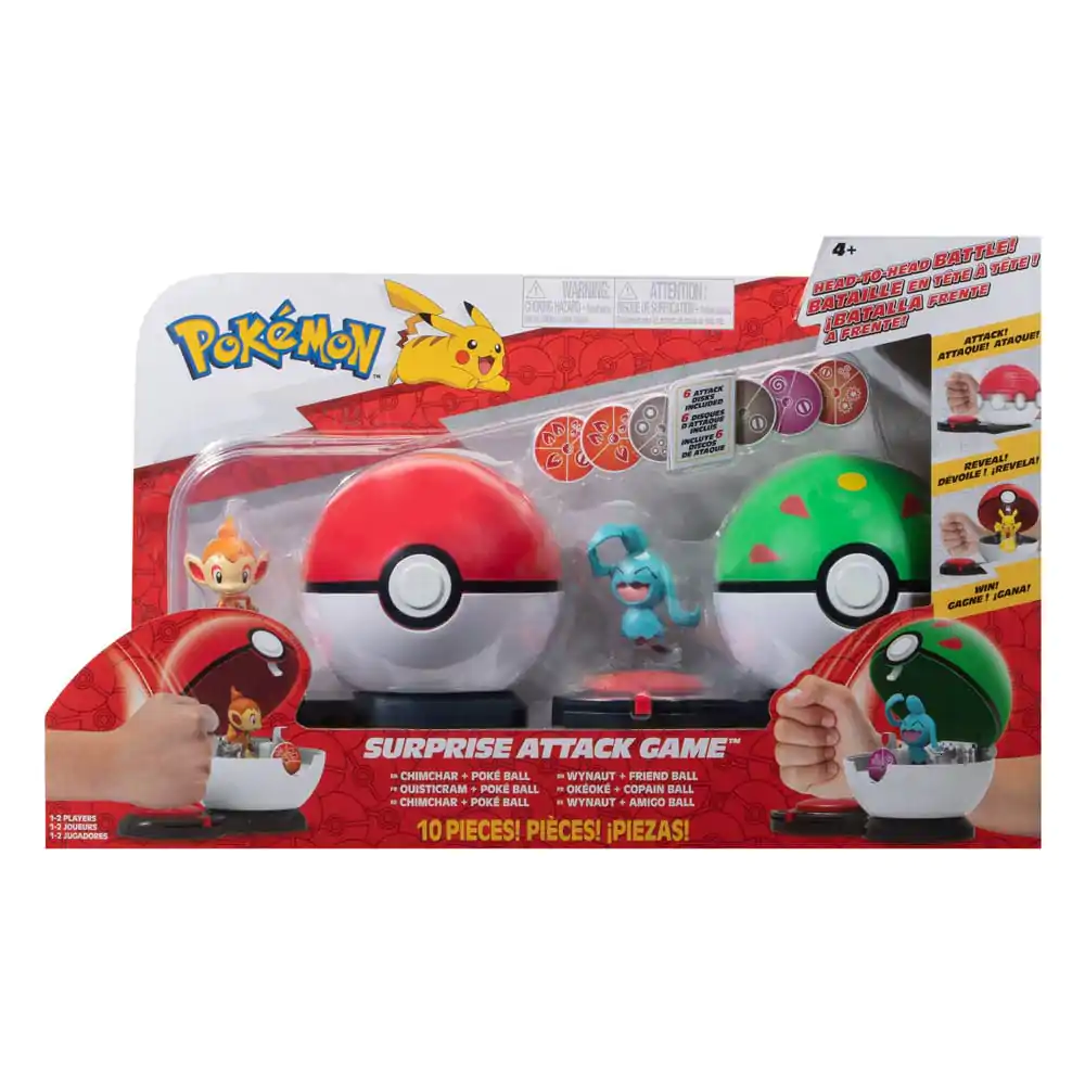 Pokémon Surprise Attack Game Panflam mit Pokéball vs. Isso mit Freundesball Produktfoto