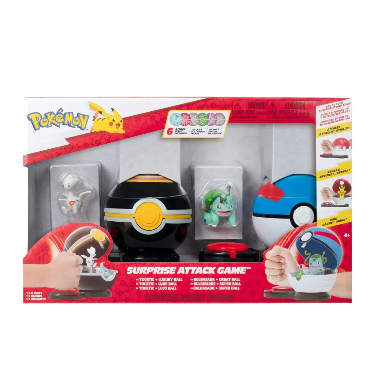 Pokémon Surprise Attack Game Togetic & Luxusball vs. Bisasam #4 & Superball Produktfoto