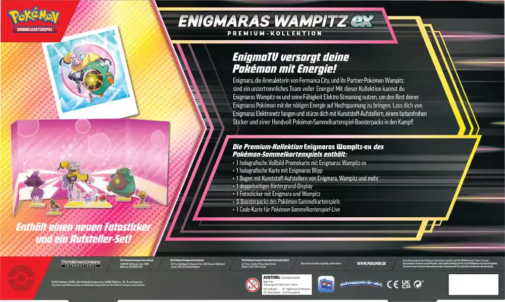 Pokémon TCG EX Premium-Kollektion Einigmaras Wampitz 2025 *Deutsche Version* Produktfoto