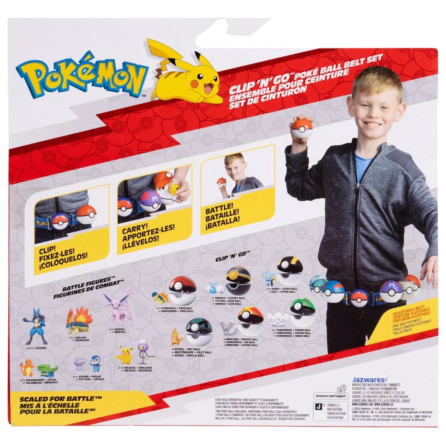 Pokémon Spielzeug Clip 'n' Go Gürtel Set Fennekin Produktfoto