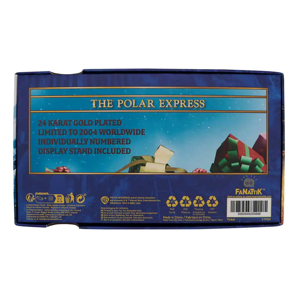 Der Polarexpress Replik Train Ticket 24k Gold Plated Limited Edition termékfotó