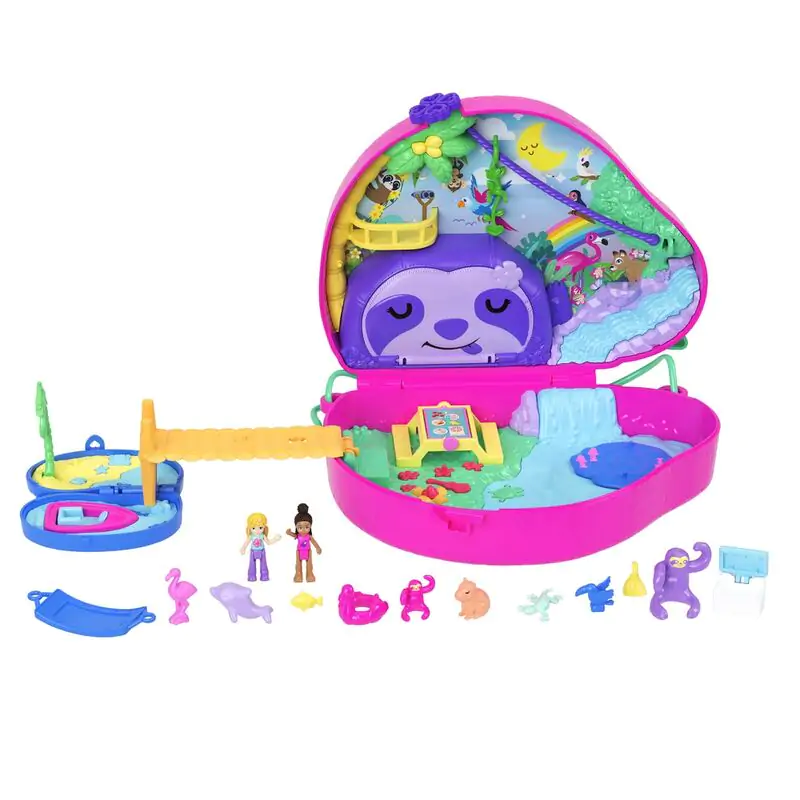 Polly Pocket Family of Sloths 2 in 1 chest Spielset Produktfoto