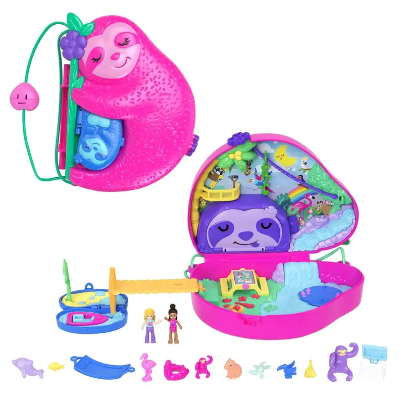 Polly Pocket Family of Sloths 2 in 1 chest Spielset Produktfoto