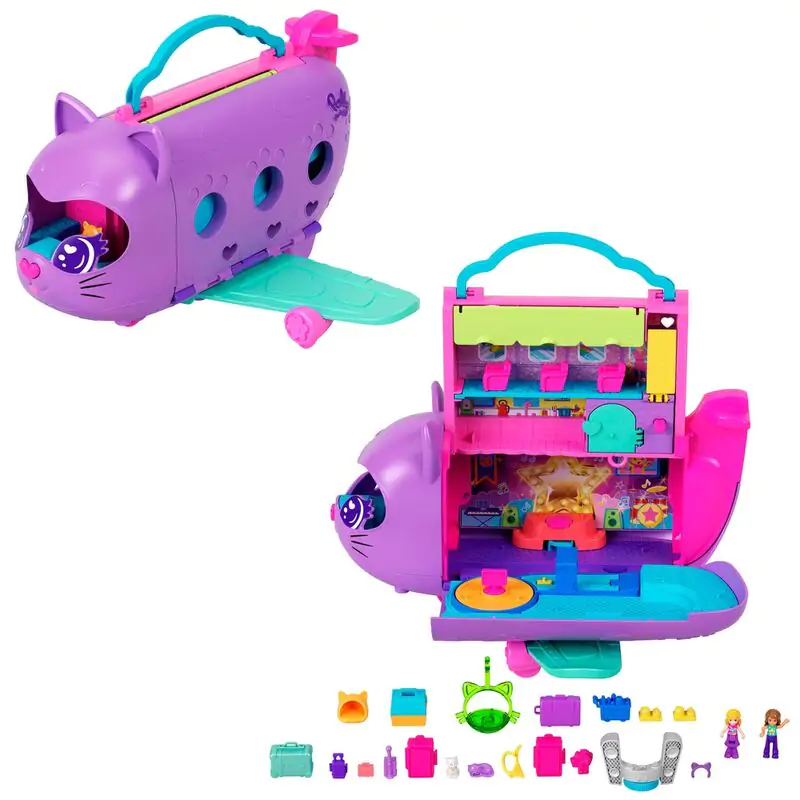 Polly Pocket Kitten Airplane chest Spielset Produktfoto