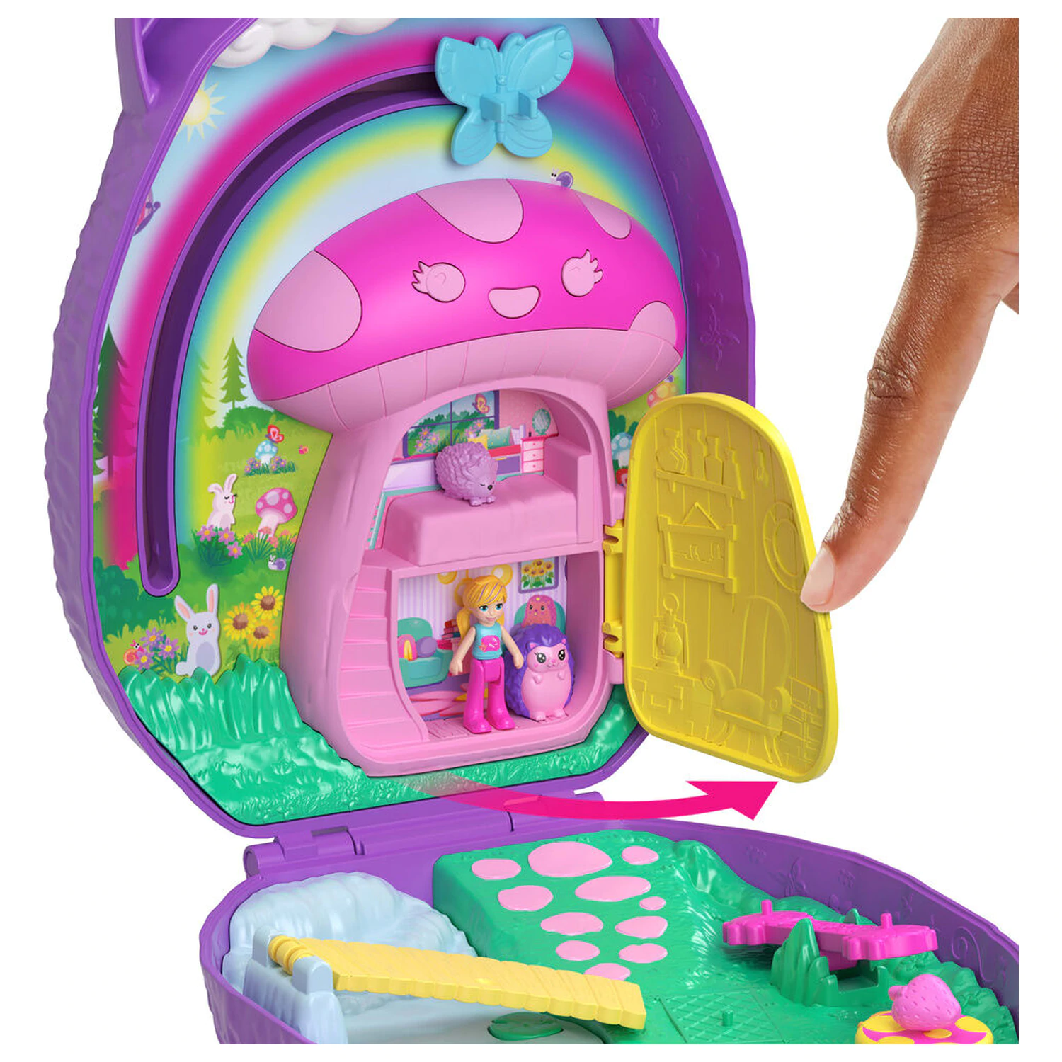Polly Pocket Mama Hedgehog und Baby Spielset Produktfoto