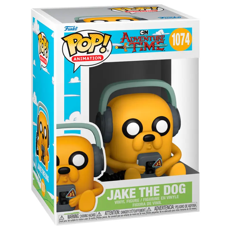 Adventure Time POP! Animation Vinyl Figur Jake with Cassette Player 9 cm Produktfoto