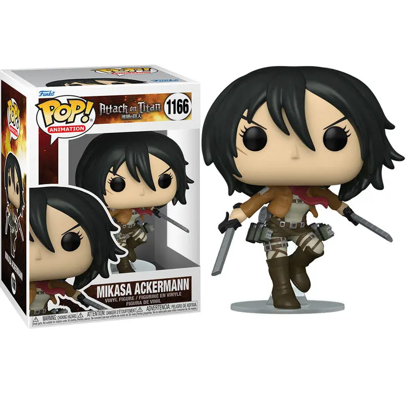 Attack on Titan POP! Animation Vinyl Figur Mikasa Ackerman with Swords 9 cm termékfotó