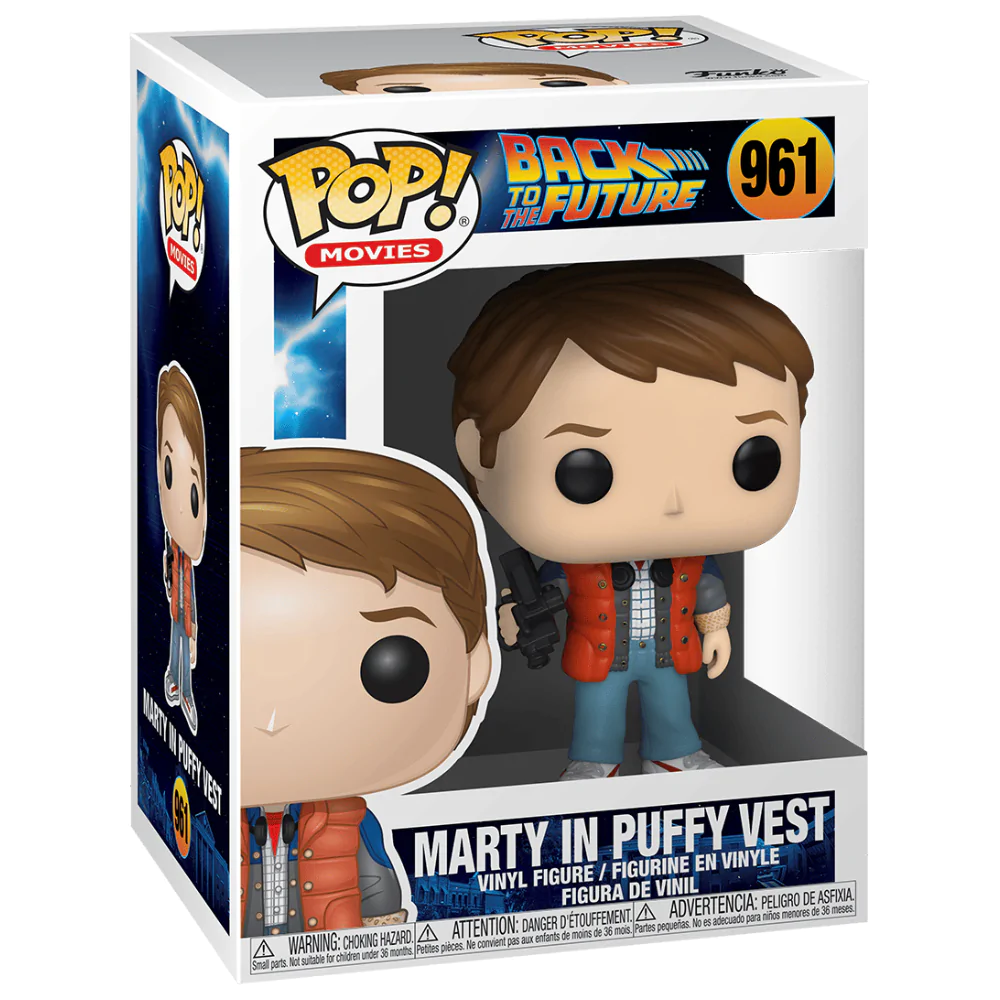 Back to the Future Funko POP! Vinyl Figur Marty in Puffy Vest 9 cm Produktfoto
