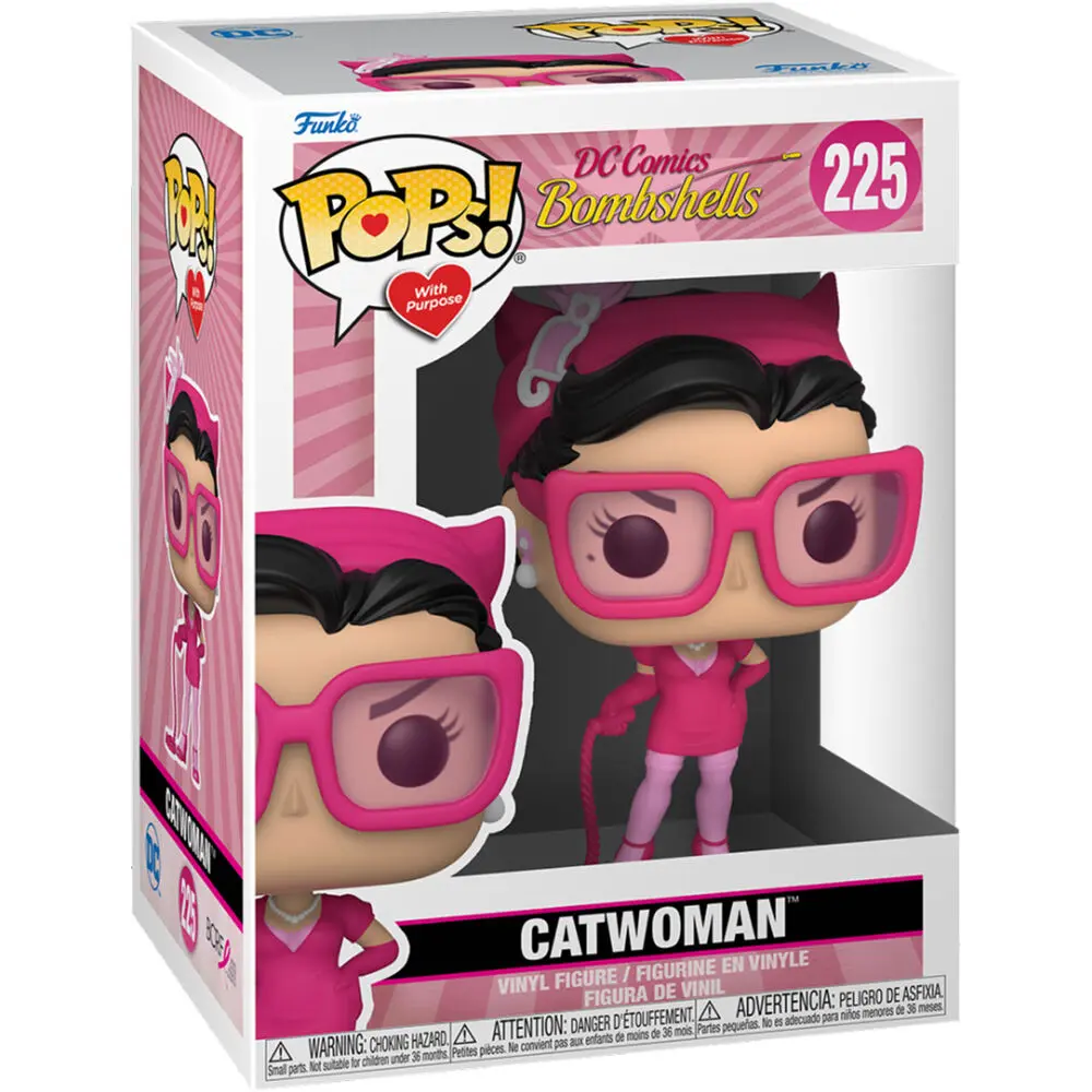 DC Comics POP! Heroes Vinyl Figur BC Awareness - Bombshell Catwoman 9 cm termékfotó