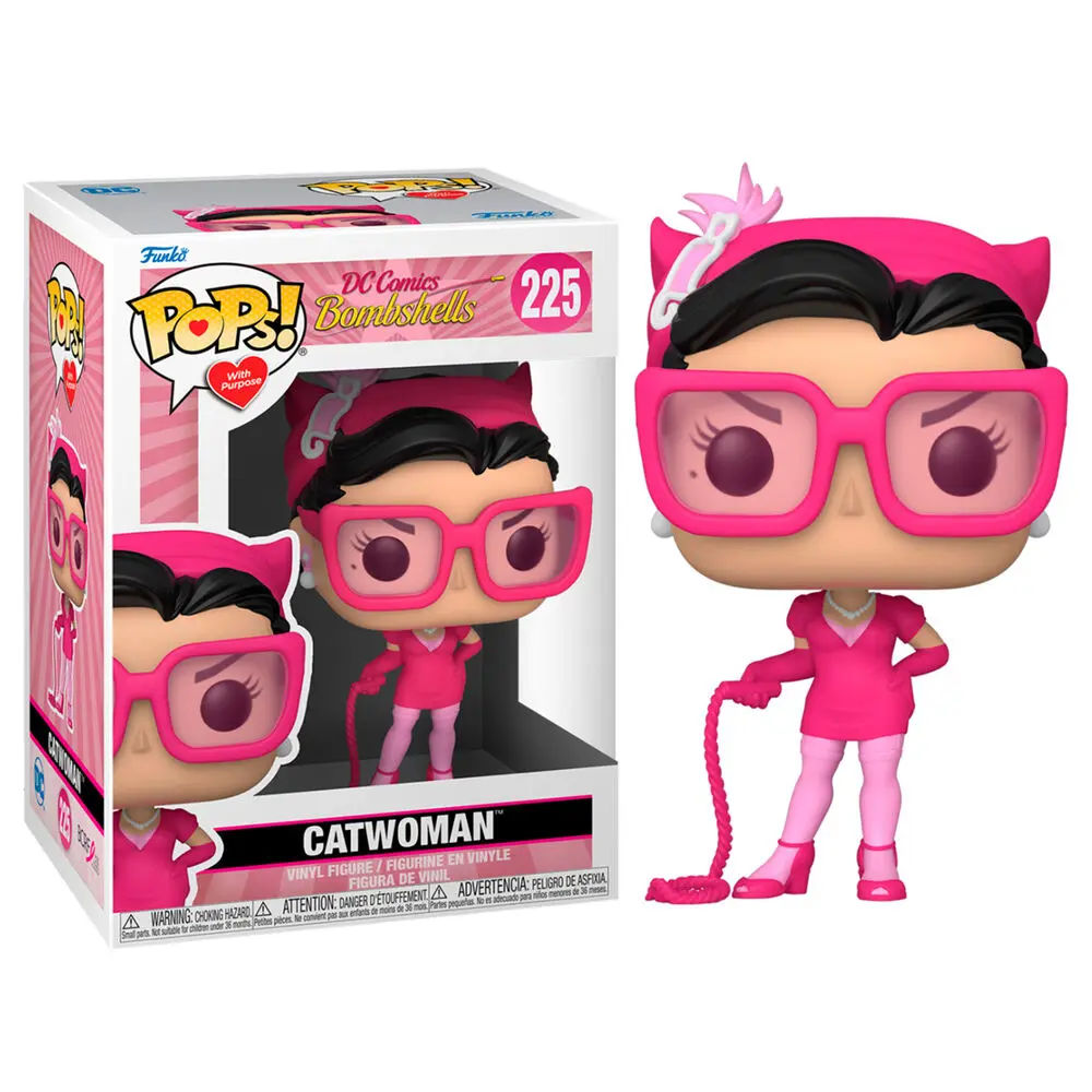 DC Comics POP! Heroes Vinyl Figur BC Awareness - Bombshell Catwoman 9 cm termékfotó