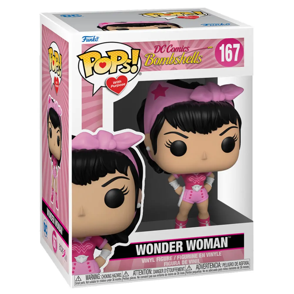 DC Comics POP! Heroes Vinyl Figur BC Awareness - Bombshell Wonder Woman 9 cm Produktfoto