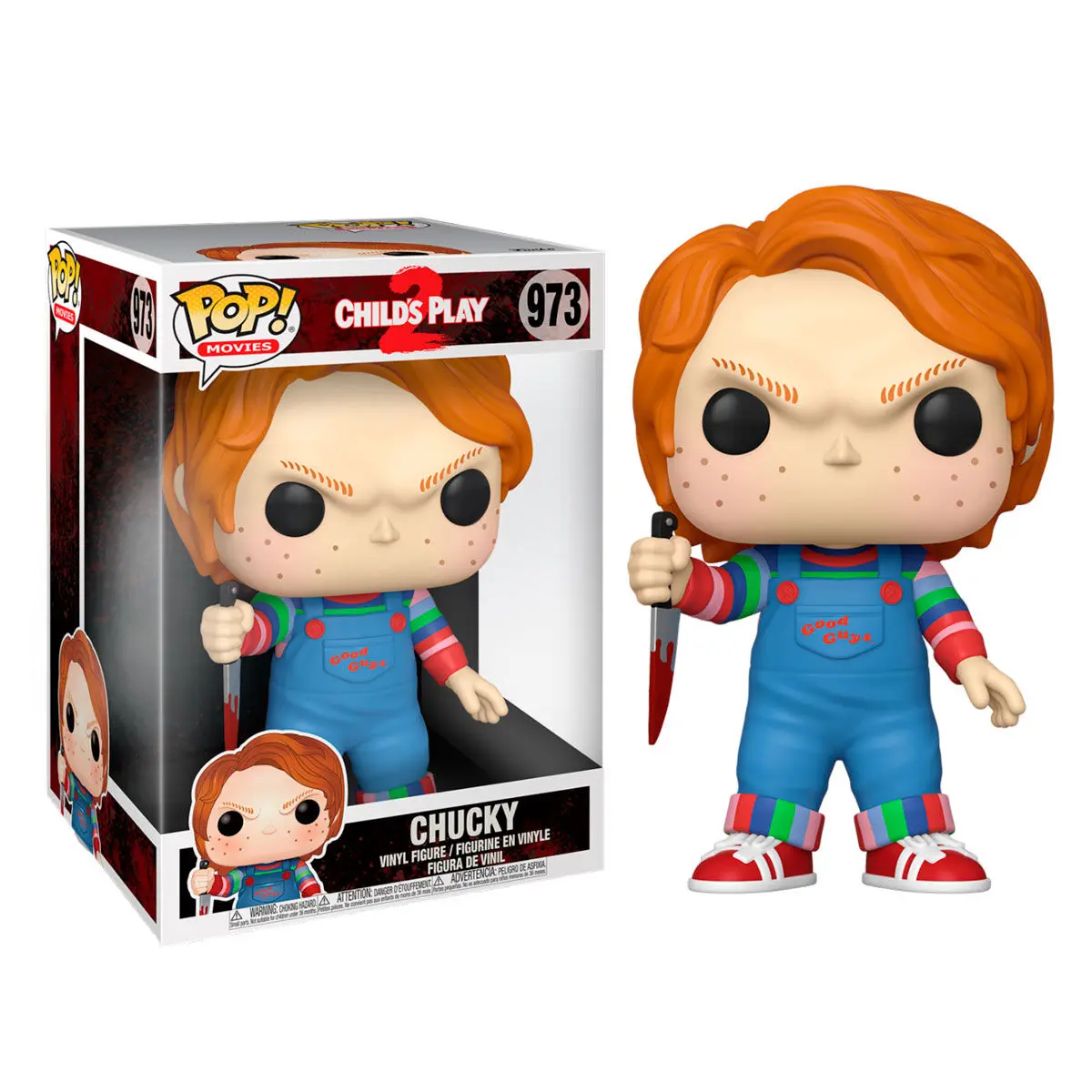 Chucky Die Mörderpuppe Super Sized POP! Movies Vinyl Figur Chucky 25 cm Produktfoto