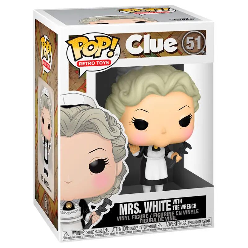 Clue POP! Movies Vinyl Figur Mrs. White w/Wrench 9 cm Produktfoto