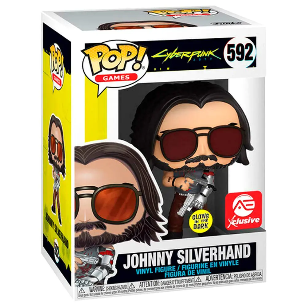 Cyberpunk 2077 POP! Games Vinyl Figur Johnny Silberhand GITD Special Edition 9 cm Produktfoto